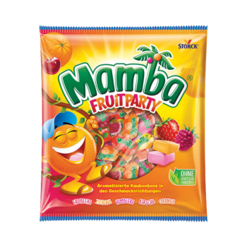Storck Mamba Fruitparty, Kaubonbons in 5 fruchtigen Geschmacksrichtungen, 290g